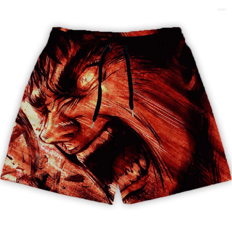 

Men's Shorts Anime Berserk Men Sports Gym Running Male Breathable Fitness Short Pants Oversize S-6XL, White