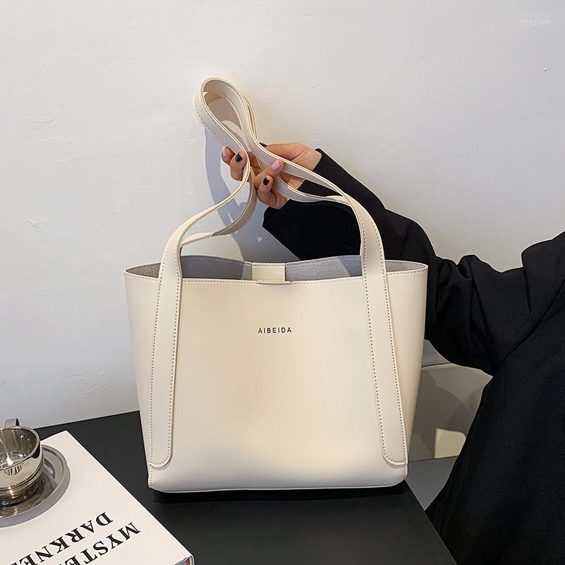 

Evening Bags Women's Bag Summer Premium Temperament Versatile Large Capacity Tote Portable One Shoulder Bucket, Beige