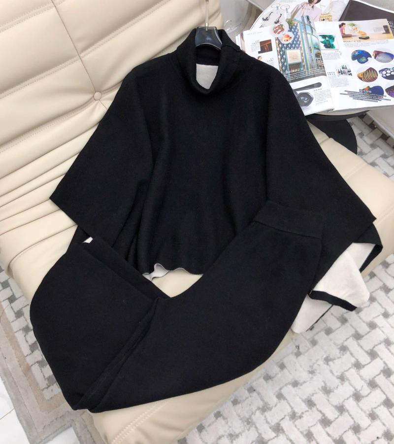 

Women' Two Piece Pants Trouser Suits Top Women' Suit Woman Clothes Set 2 Pieces Elegant Sets Cashmere Cape With, Beige
