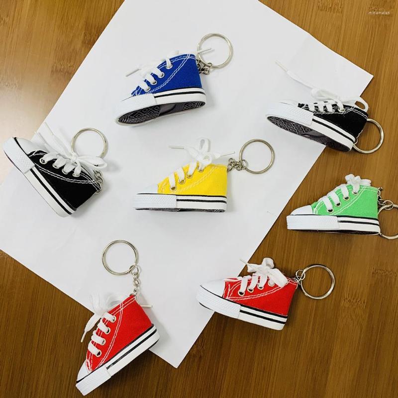 

Keychains Sneakers Keychain Pendant Jewelry Canvas Shoes Sports Key Ring Bag Couple Gift Mobile Phone Chain Accesso