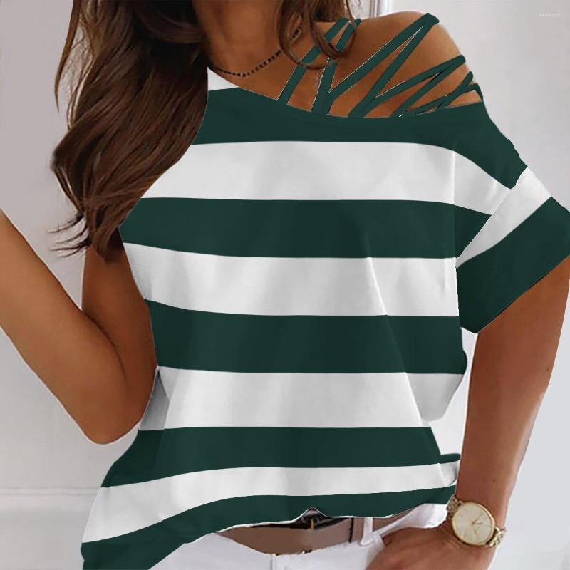 

Women' T Shirts Summer Fashion Women' Oblique Off Shoulder Print Short Sleeve Top Casual Plus Size -3XL, As the picture
