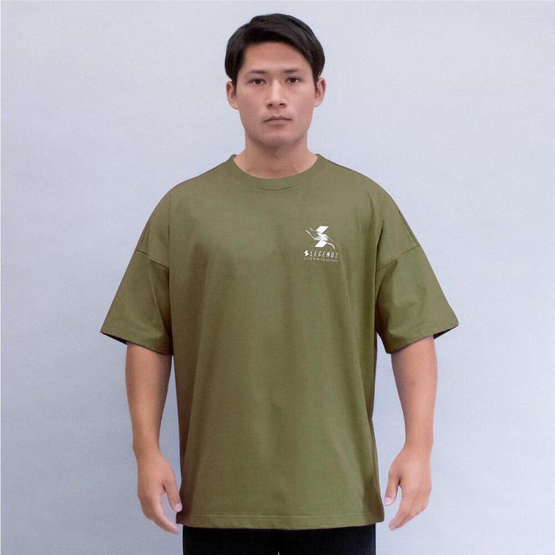 

Men's T Shirts Brother Sports Casual Short-sleeved Men's Summer Loose Large Size Running Training Cotton Round Neck, Black