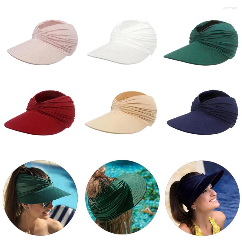 

Berets Women Empty Top Sun Hat Female 2023 Beach Summer Outdoor Sport Baseball Golf Visor Caps Parent-Child, Kids-rose red m
