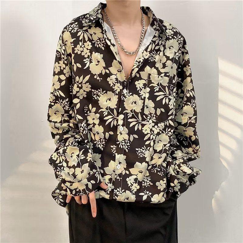 

Men's Jackets 2023 Summer Luxury Fashion Shirt Men Loose Long-sleeved All-match Coat Boutique Clothing Simple Style