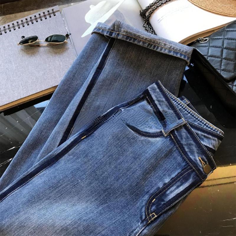 

Women' Jeans 2023 Spring Summer Autumn Women Fashion Casual Denim Pants Woman Female Loose Wide-Leg Clothing M22, Blue