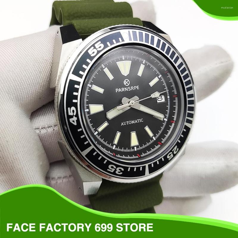 

Wristwatches Latest Luxury Grey Men's Watch NH35A Automatic Mechanical Sapphire Glass Waterproof Screw Handle, Multicolor