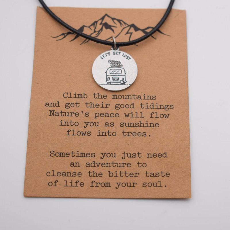 

Chains SanLan Let's Get Lost Hiking Necklace Camping Gift