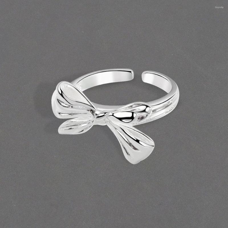 

Wedding Rings Jianery Ins Style Simple Bow For Women Jewelry Trendy Geometric Valentine's Day Gift