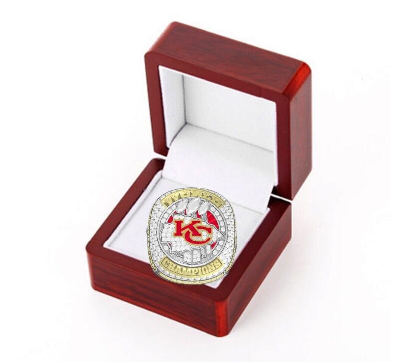 

2022 2023 Chiefs American Football Team Champions Championship Ring With Wooden Display box Souvenir NCAA Men Fan Gift Drop Shipping