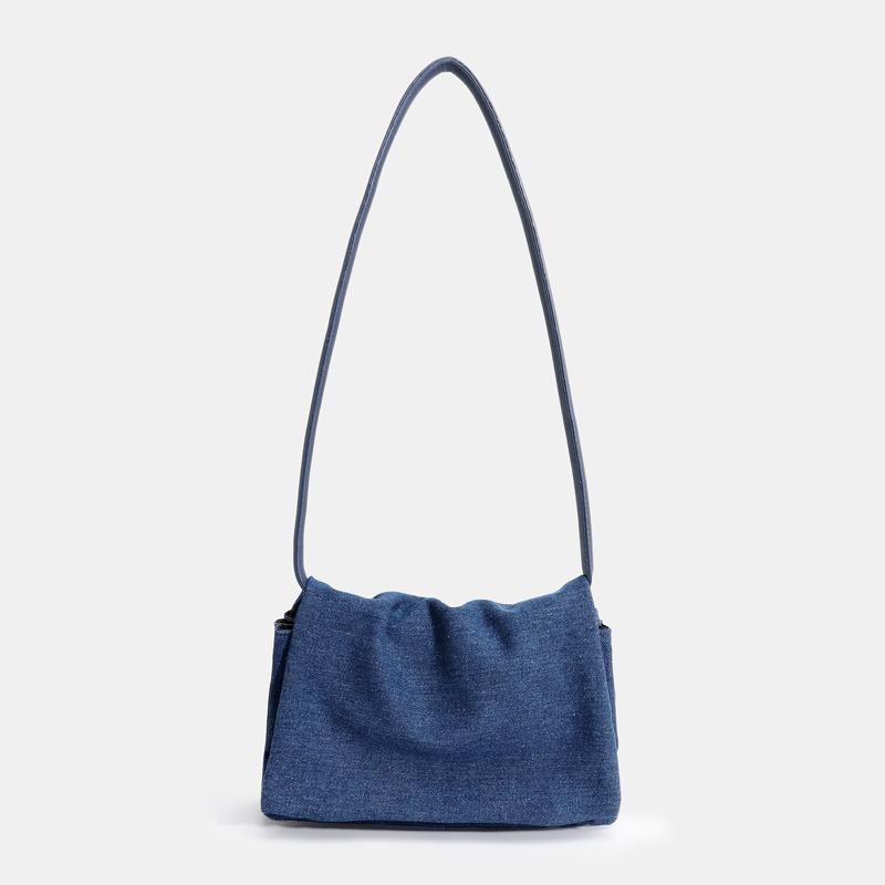 

Evening Bags Women's Bag 2023 Denim Tote Ladies Brief Handbags Female Shoulder Cowboy Casual Fashion Girls HandbagsEvening, Denim blue