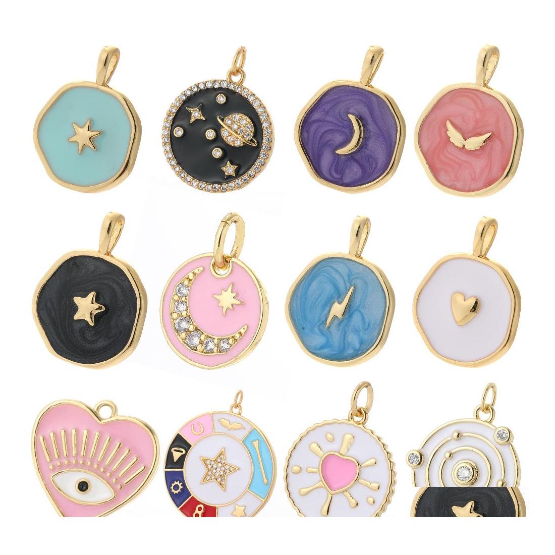 

Charms Moon Star Heart For Jewelry Making Supplies Bohemia Colorf Cute Pendant Charm Diy Earrings Necklace Drop Delivery Findings Com Dhusl