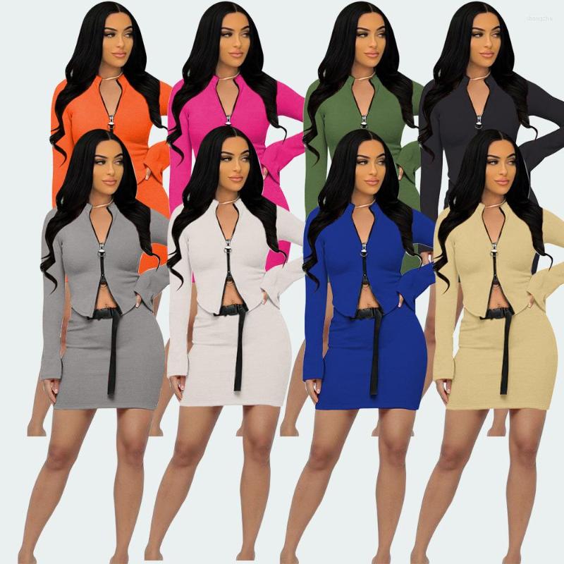 

Work Dresses Casaul Women Tracksuit Two Piece Set Shirt Dress Solid Color Clothes For Vestidos, Pink