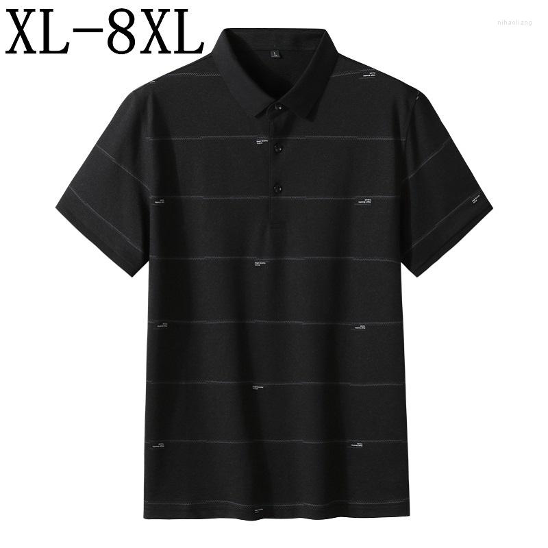 

Men's Polos  7XL 6XL Summer Short Sleeve Polo Shirt Men Tops Comfortable Breathable Mens Business Male Shirts Casual Homme, Black