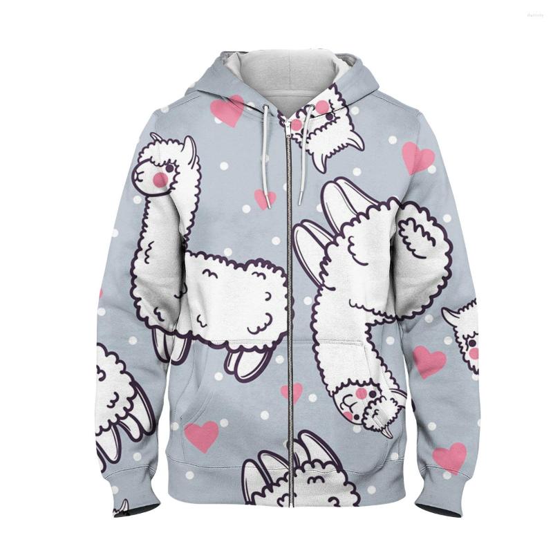 

Men's Hoodies 3D Printing Alpaca Print Hoodie Sweatshirt Shirt Male Customer Design Plus Size WY147
