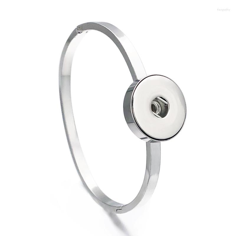 

Charm Bracelets Fashion Interchangeable Bracelet Stainless Steel Bangle 008 18mm Snap Button Charms Bracelet&Bangles For Women Jewelry