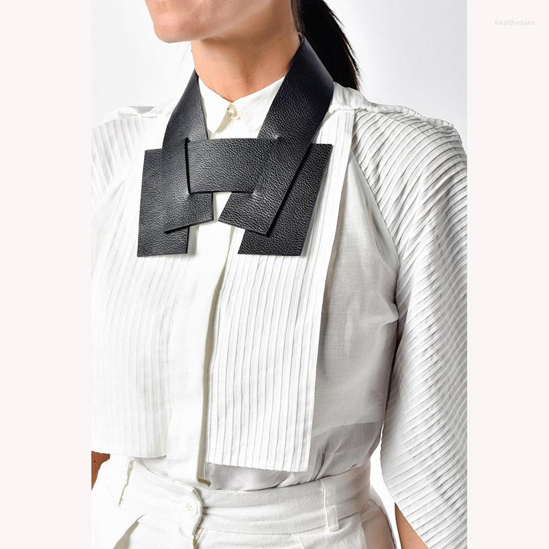 

Choker Fashion Geometric Handmade Necklaces Women's Torques Collar Black Leather Harajuku Gothic Jewellery Strange Things