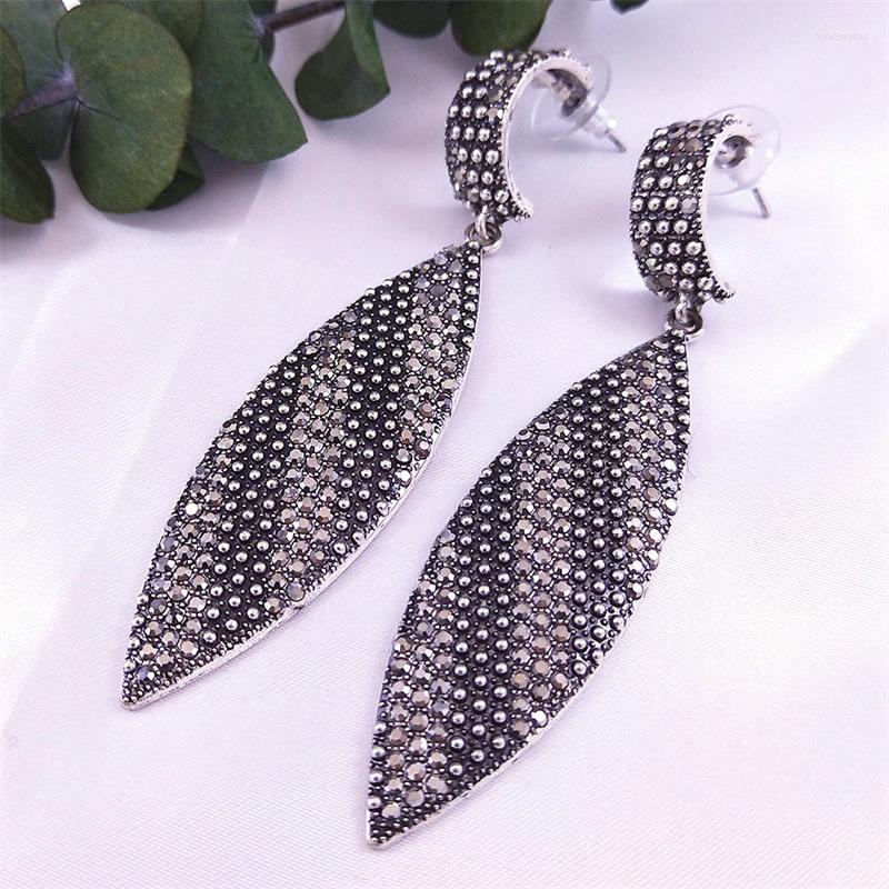 

Stud Earrings Leaf Geometric Rhinestone Bohemian Alloy Earring Women Medieval Dangle Jewelry Gifts Bijoux Femme Luxe EXH656S04