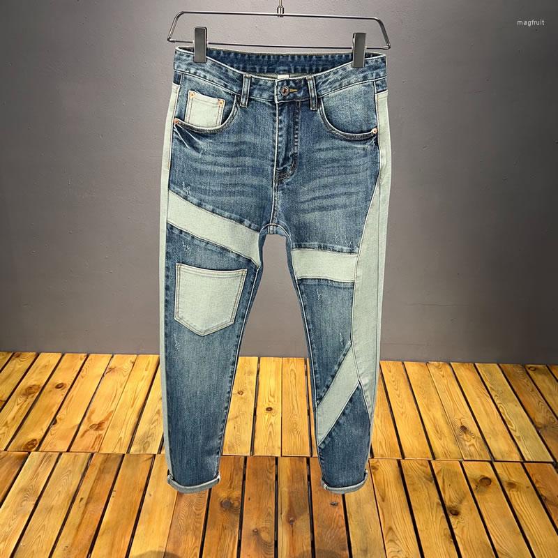 

Men's Jeans P0232 Fashion Men's 2023 Runway Luxury European Design Party Style Clothing, Picture shown