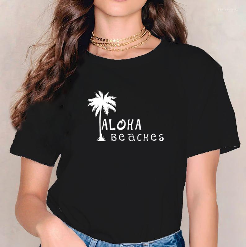 

Women' T Shirts Aloha Beach Print Shirt Hawaii Tropical Funny Tshirt Woman Harajuku Fashion Tops Vacation Graphic Tees Vintage Kawaii, Sk6173-r3