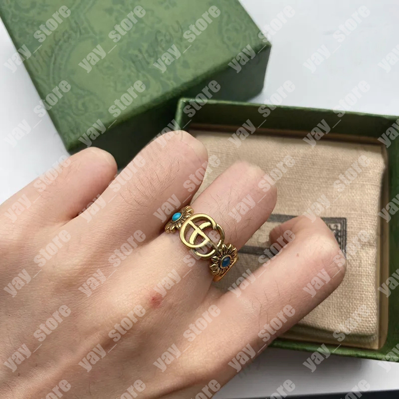 

Fashion Flower Pattern Ring Designer Woman Rings Gold Silver Luxury Jewelry G Ring Mens Womens Wedding Ringss With Box Size 6/7/8 New