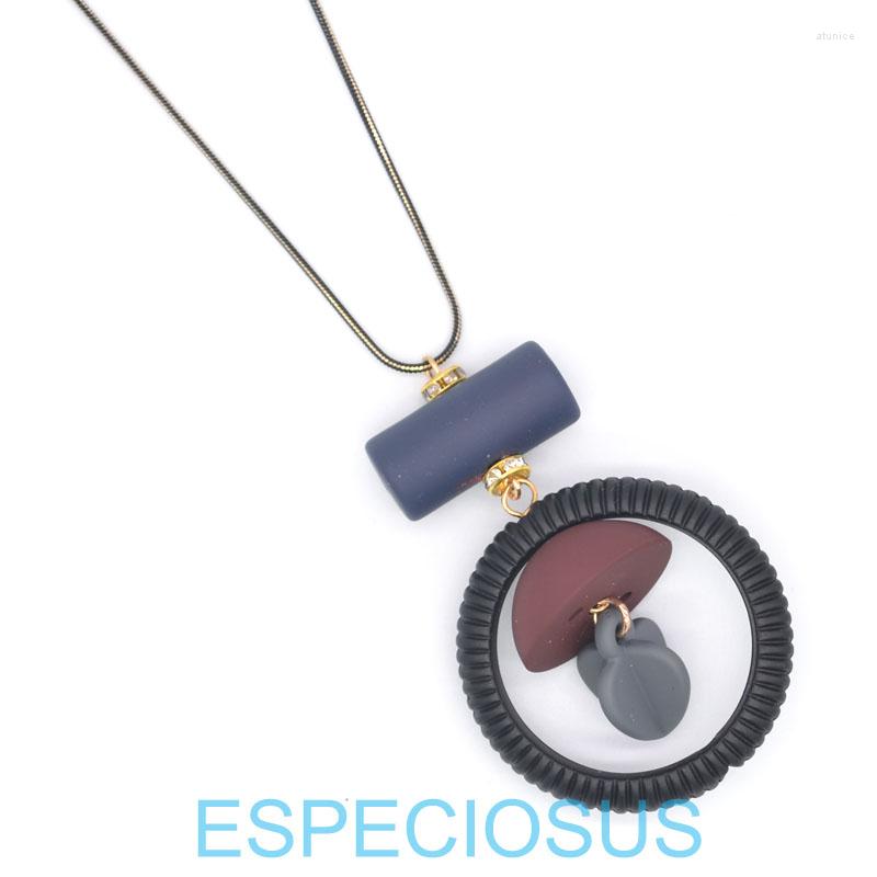 

Chains Jewelry Gold Color Rhinestone Mix Pendant MaResin Drop Women Decorative Sweater Chain Lady Long Girl's Necklace
