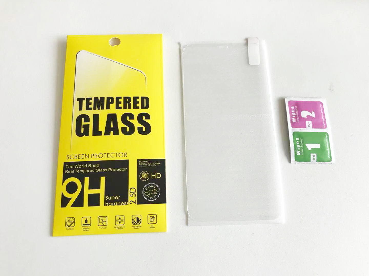

9H Tempered Glass Screen Protector for 14 13 12 11 Pro Max XS XR 7/8 Plus 0.3mm Thickness with Paper Box