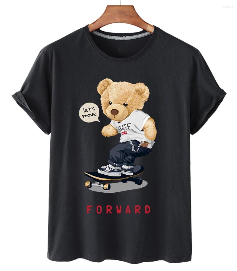 

Women' T Shirts (Skate Bear Collection) Cotton T-shirt Women' Short Sleeve O-neck Men' Summer Oversized Unisex, 4-grey
