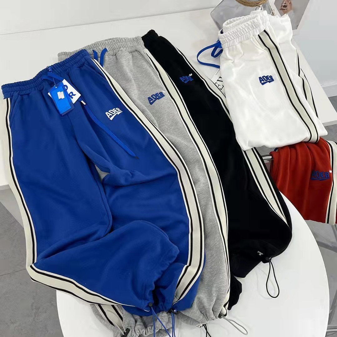 

Women s Pants s ADER ERROR Spring and Autumn High quality Wide leg Unisex Trousers Loose Casual Letter Embroidered Sports 230213, White