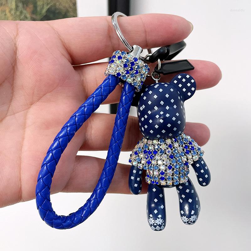 

Keychains Car Key Chain Holder Fashion Bag Charm Accessories Rhinestones Lovely Keychain Charms Lanyard For Keys