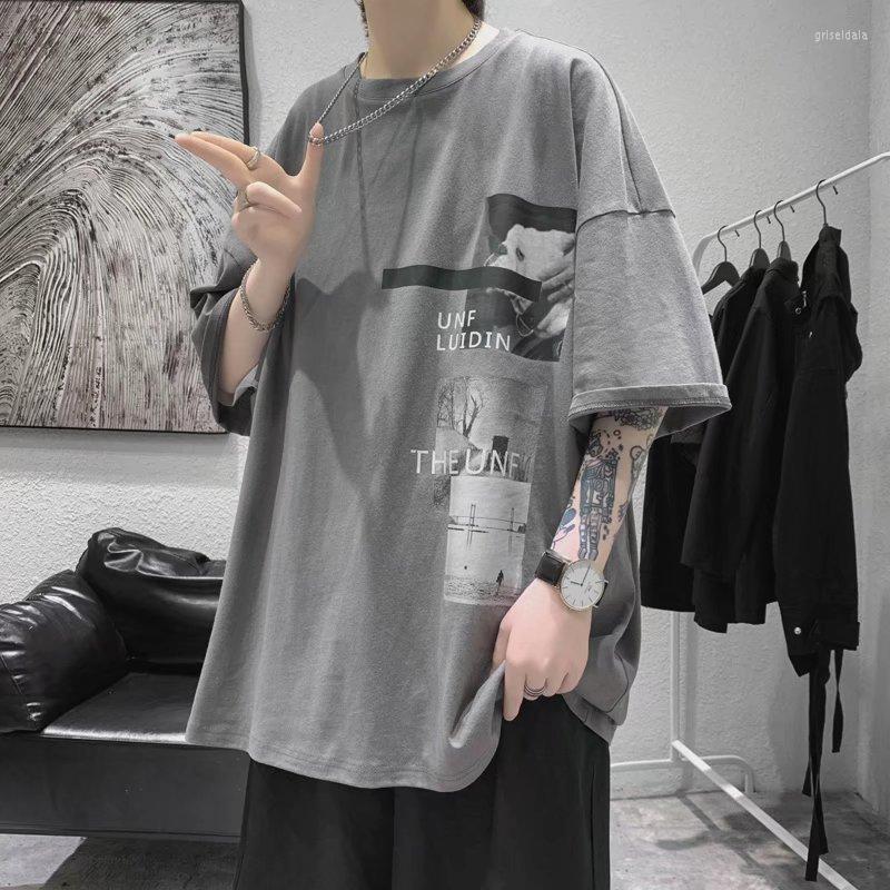 

Men' T Shirts 2023 Anime Clothes Hip Hop Shirt Japanese Harajuku Funny Dog T-Shirt Short Sleeve Tops Tees Polyester Streetwear Large Size, White 1
