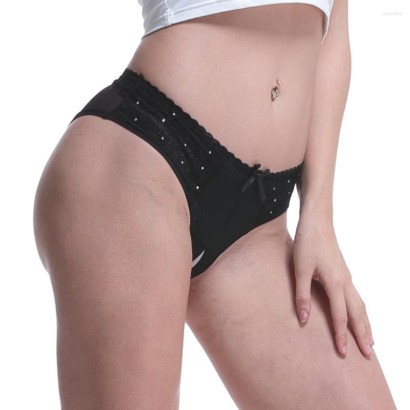 

Women' Panties Sexy Slip Lace Women Erotic Underwear Female Comfort Exquisite Lingerie Nylon G-string, Black