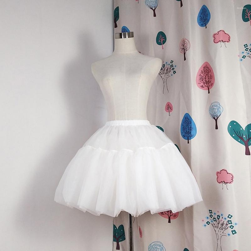 

Skirts Petticoat Crinoline Skirt Underskirt Tutu Short Hoop Dress White Girl Girls Hoopless Kids Tulle Flower Bubble Wedding Half
