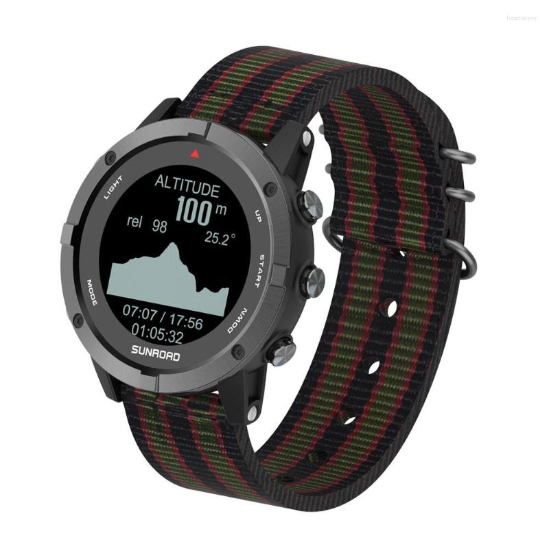 

Wristwatches SUNROAD Men Digital GPS Tracker Outdoor Sports Swim Watch Fitness Wristwatch Waterproof Hombre Clock, T3-nylon