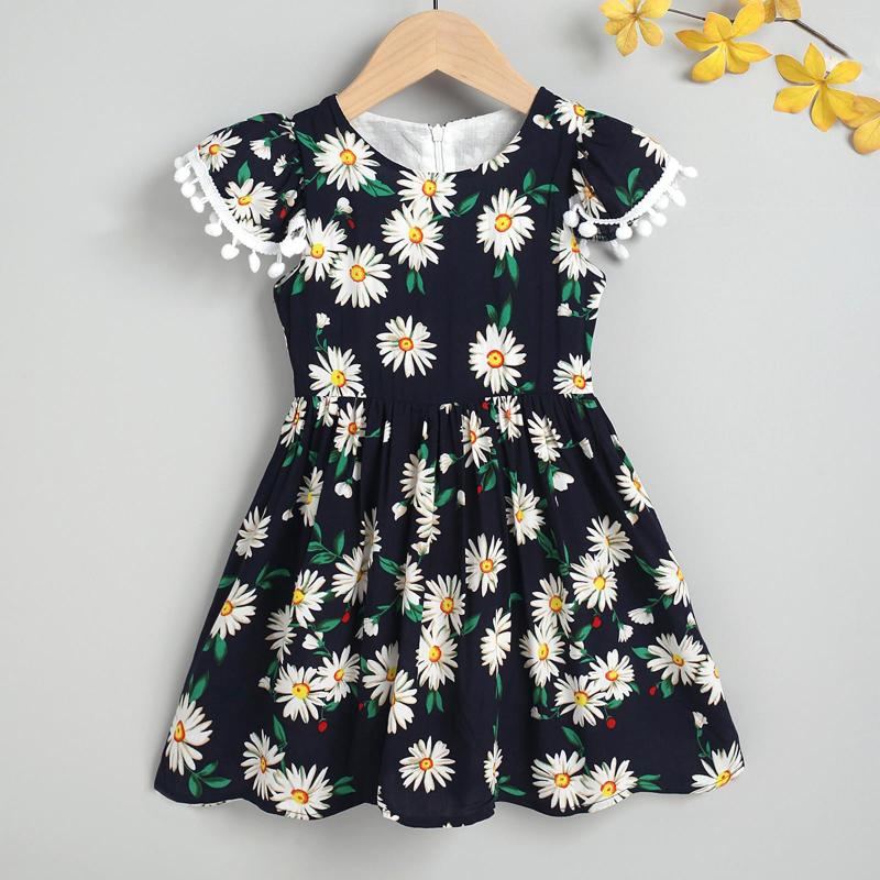 

Girl Dresses 2 3 4 5 6 Years Summer Princess Dress Cotton Strawberry Fruit Kids For Girls Fashion Children Clothing, Black