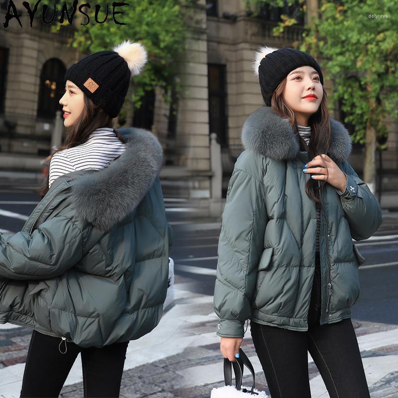 

Women's Trench Coats AYUNSUE Autumn Winter Jacket Women 2023 Women's Clothing Korean Style Loose Coat Female Parkas Warm Puffer Jackets, Black