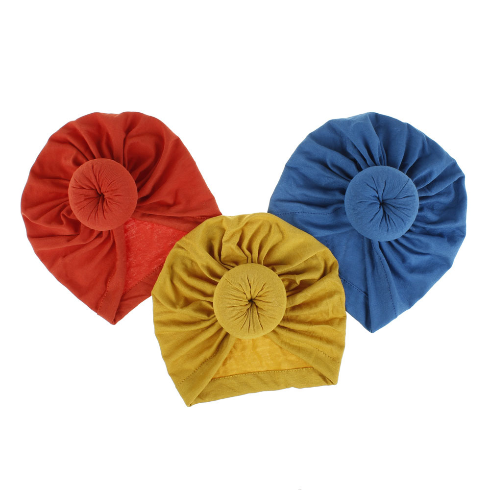 

INS 18 Colors New Fashion Donut headbands Elastic Cotton Solid Colors Hair accessories Beanie Cap Multi color Baby Mother Family Hats