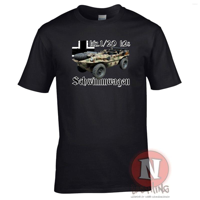 

Men' T Shirts WWII German Military Schwimmwagen Amphibious Vehicle Shirt. Cotton Short Sleeve O-Neck T-shirt Casual Mens Top, Black