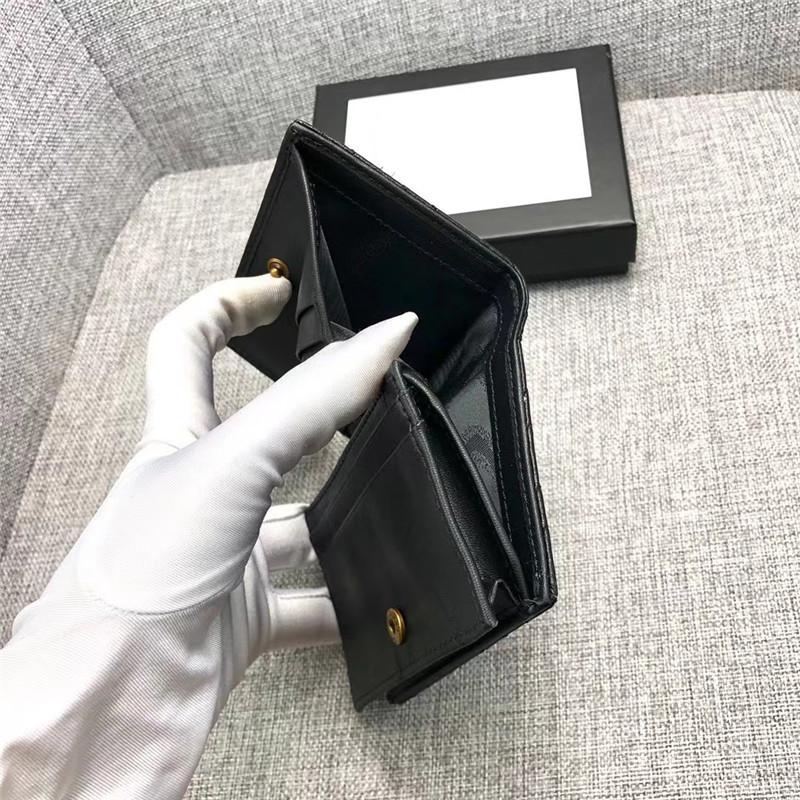 5A quality Wallets for Woman Wallet Credit cards Fashion black Genuine Leather Lambskin Flap Mini Female Purses Coin Pouch Pocket Card Holders women