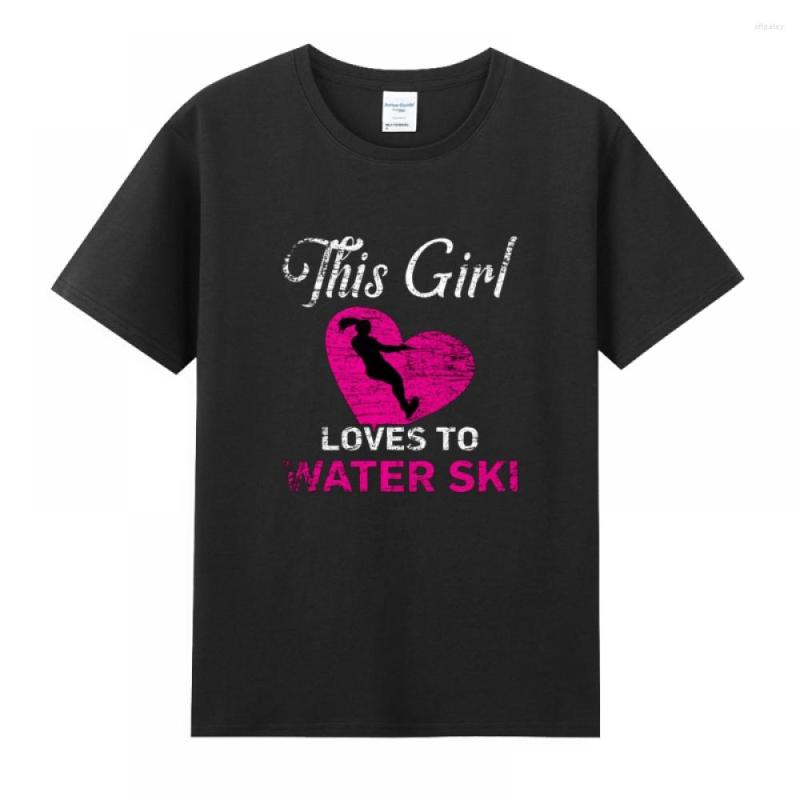 

Men's T Shirts Girl Love Waterskiing Suitable For Worker Daily Students Cotton Comfortable Tops T-shirt Streetwear Gift Men, Yellow