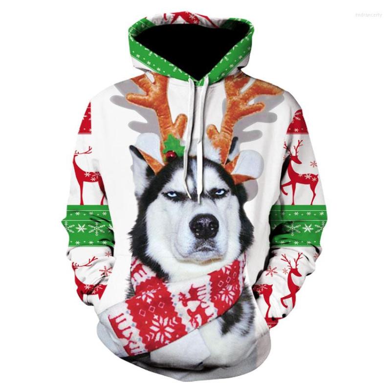 

Men's Hoodies 2023 Selling Animal Dog Series Printed Flower Hoodie Fashion High Quality 3D Christmas Long Sleeve Thin, Picture color