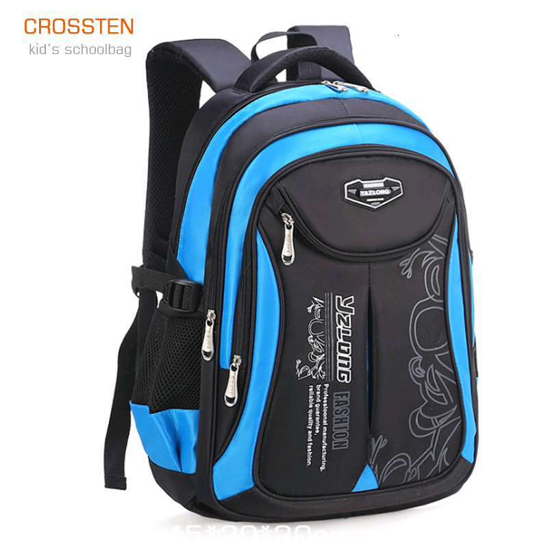 

School Bags Crossten Top quality Waterproof Childrens backpack boys girls Primary schoolbag Kindergarten Infantil Kids backpack Mochila 230213, Dark blue s