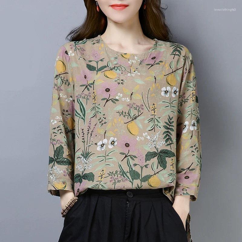 

Women's T Shirts 2023 Printed Oversized T-Shirt Women Long-Sleeved Pullover Casual Female Spring Autumn Tops Bottoming 4XL, Orange flower