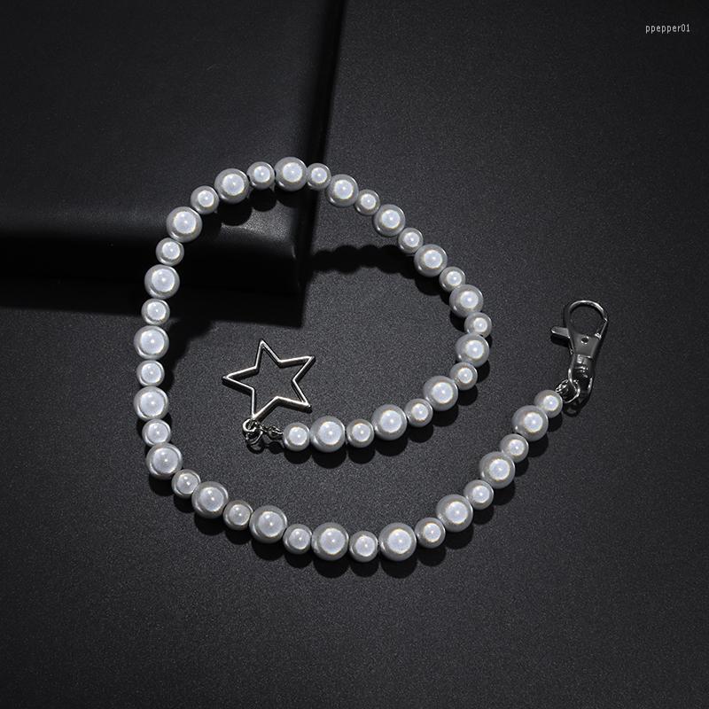 

Pendant Necklaces Fashion Simple Luminous Beads Five-Star Artificial Pearl Necklace Women's Leisure Street Late Night Party Jewelry Gift