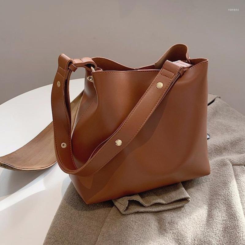 

Evening Bags Fashion Designer PU Leather Female Handbags Large Capacity Casual Ladies Kawaii Tote Black Bucket Women Shoulder Hand Bag