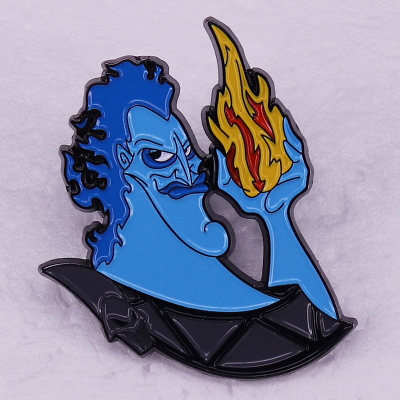 

blue villain brooch Cute Anime Movies Games Hard Enamel Pins Collect Metal Cartoon Brooch Backpack Hat Bag Collar Lapel Badges, As picture