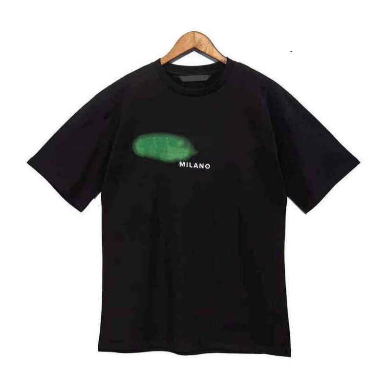 

2023 Men's T shirts Tshirt palm palmangel Spray Painted Alphabet Printed Round Neck Short Sleeve Loose Casual Mens and Women's T-shirts Trend yz6