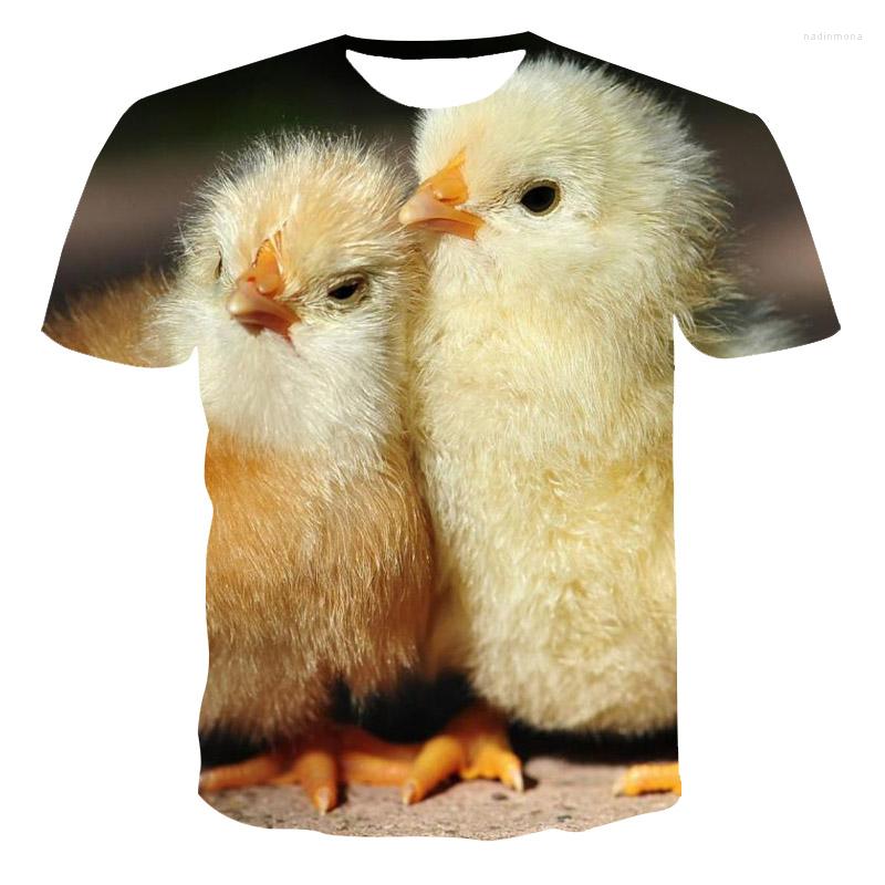 

Men's T Shirts Men'S Short-Sleeved Loose T-Shirt With Chicken And Duckling 3D Printing Round Neck Pullover Casual Streetwear, 61122