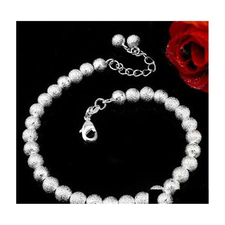 

Link Chain Fashion Exquisite Innovative Bracelet Fl Frosted Bead Sier Plated Buddha Drop Delivery Jewelry Bracelets Dhyt4