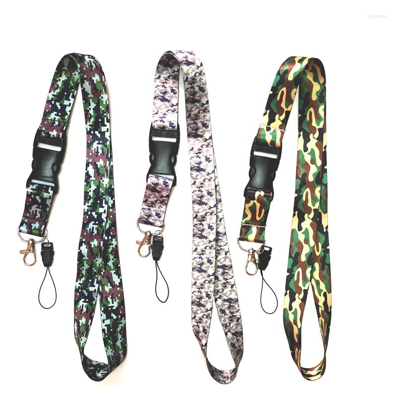 

Keychains Classic Camouflage Pattern Neck Strap Lanyards ID Badge Card Holder Keychain Mobile Phone Gift Ribbon Webbing Necklace