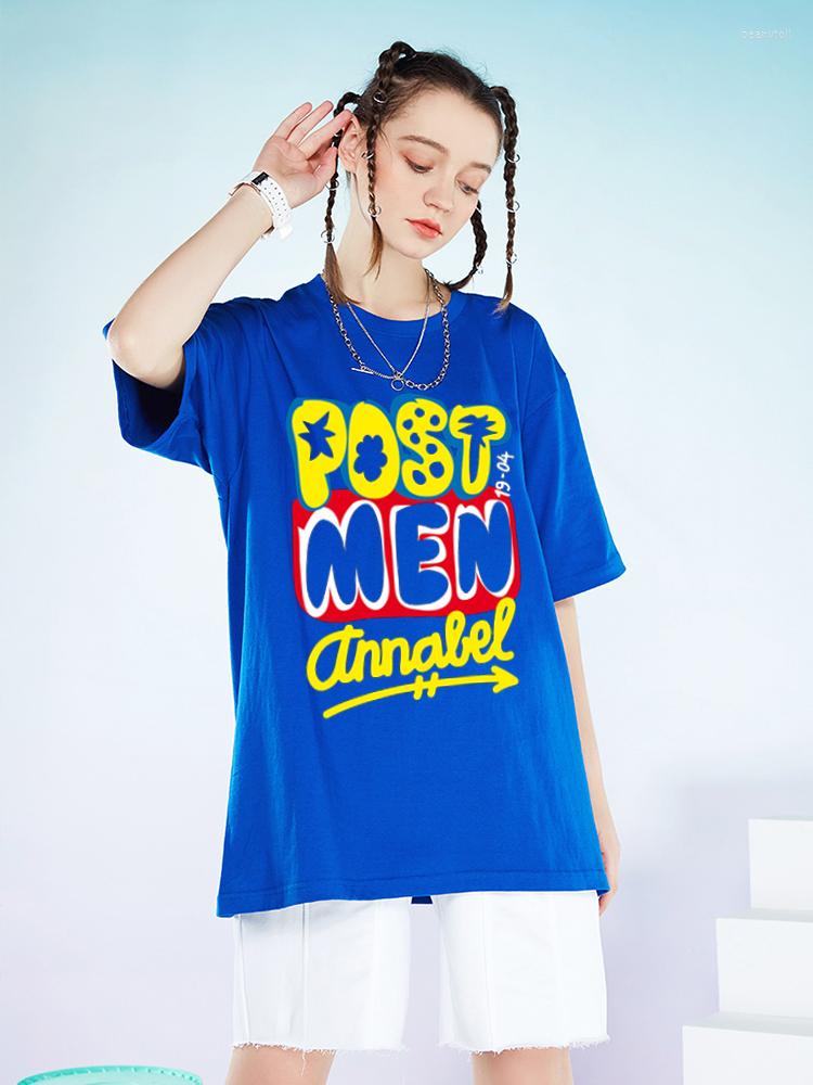 

Women' T Shirts Postman Annalel 1904 Street T-Shirt Female Casual Breathable Shirt O-Neck Oversized Tops High Quality Cotton Short Sleeve, Black